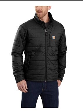 Carhartt Men’s Black RAIN DEFENDER Quilted Puffer Jacket lightweight shell *Cape